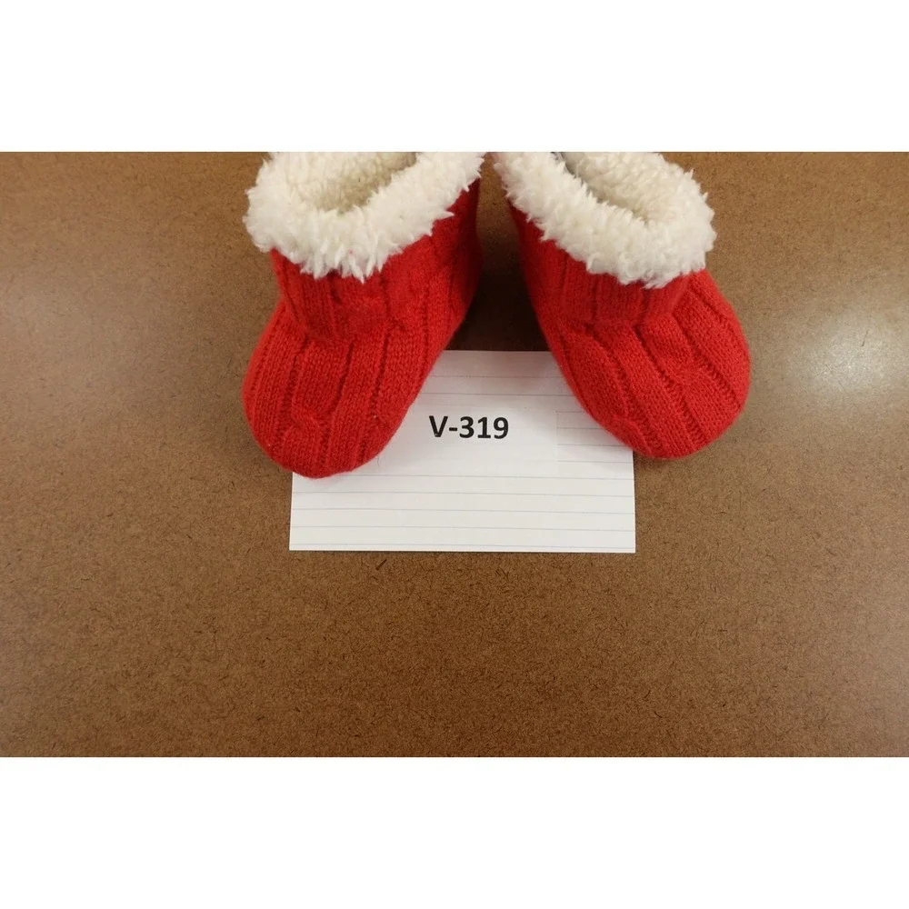 Baby Gap Size 3-6 Months Red Cash Soft Cable Knit Cozy Sweater Booties NWT